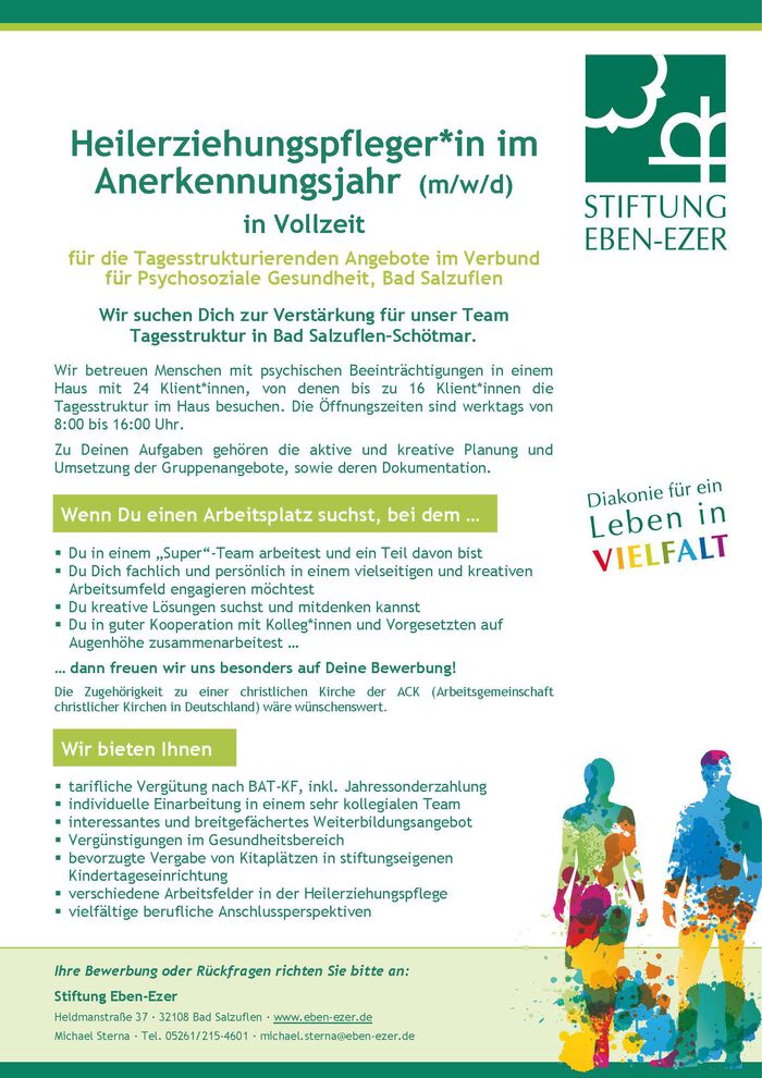 Praxisintegrierte Ausbildung Zum Heilerziehungspfleger (m/w/d ...